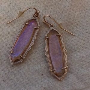 Kendra Scott rose gold drop earrings